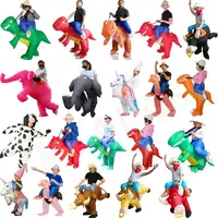 Purim Tưởng Tượng Inflatable Unicorn Khủng Long Dino Trang Phục Cao Bồi Voi Động Vật Linh Vật Halloween Trang Phục