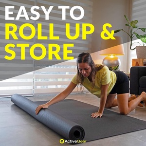 Tapete de Ejercicio Multiusos Delgado de 6'x5' con Base de Espuma de PVC, Antideslizante y Duradero para Fitness en Interiores - Product Image 3