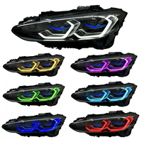 Accesorios para Automóviles SJC, Faros Delanteros Estilo Láser para BMW G22 G82 G80 RGB Multicolor, Luces de Circulación Diurna DRL, Control por Aplicación
