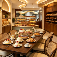 Vitrines de présentation en verre sur mesure pour la vente au détail, adaptées à la décoration intérieure de cafés de luxe
