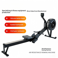 Rameur professionnel commercial à résistance réglable pour l'entraînement cardiovasculaire en salle de sport ou à domicile