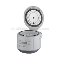 Mini-cuiseur à riz électrique 1L 400W avec revêtement céramique, cuve en forme de tambour, fonction maintien au chaud automatique, minuterie numérique LED, en plastique