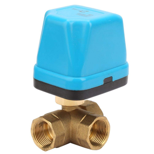 TMOK RTS DN15 1/2 "3 cables 2 Control T L Tipo 3 vías Válvula de agua motorizada eléctrica con actuador azul - Product Image 2