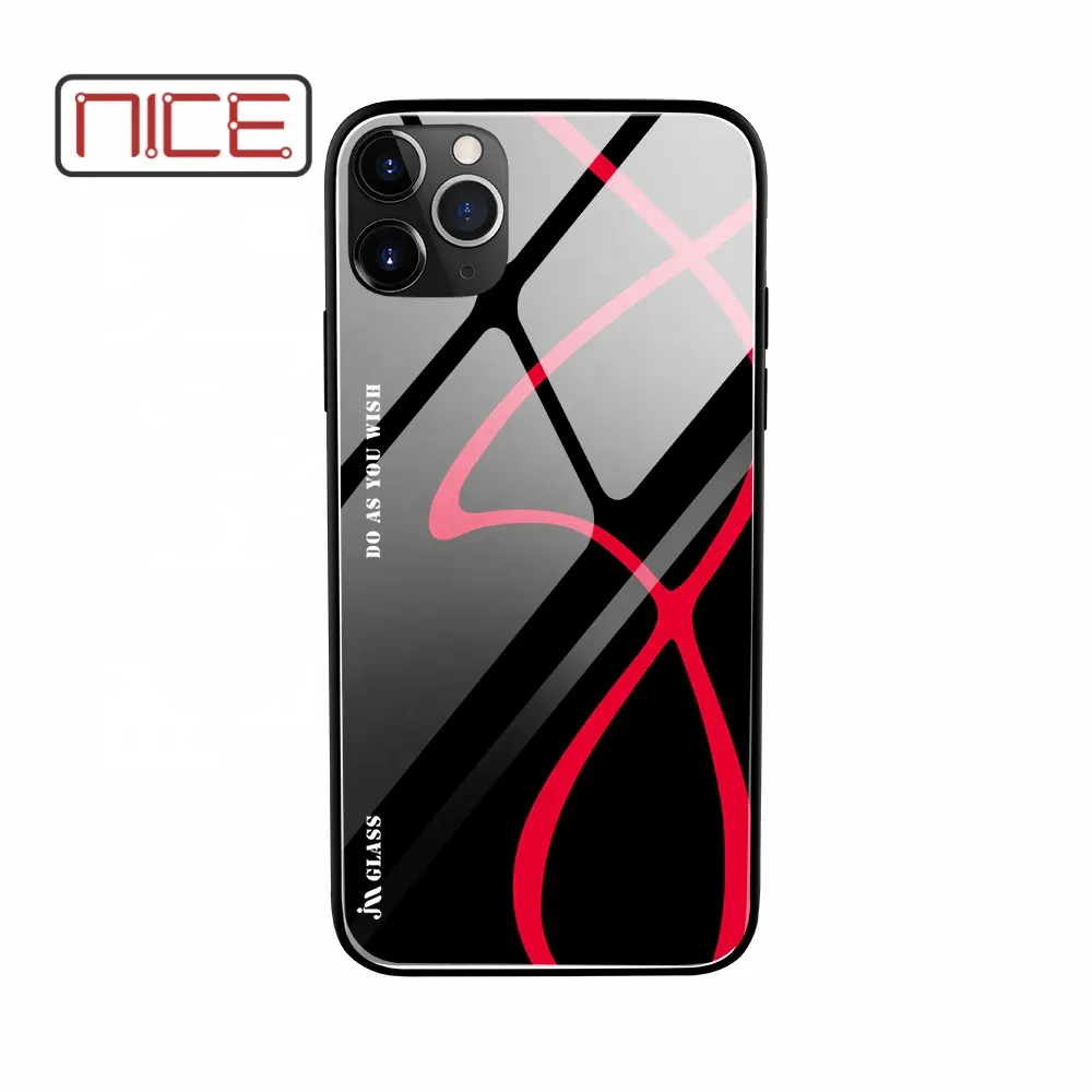 2020 Newest Tempered Glass and Silicone mobile Cell Phone Cases For iPhone 7/8/X/XR/Xs Max/11/11 PRO/MAX 4.7 inch to 6.5 inch