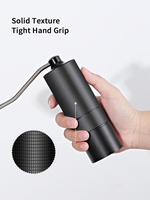 Moulin à café manuel portable pour barista domestique, en acier inoxydable 420, moulin à café portable avec corps en alliage d'aluminium et meules coniques