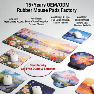 Custom HD High Quality Printing Moon Gaming Mouse Pad Large Gaming Mouse Mat 3mm Nature Rubber Base Mousepad with Stitched <b>Edges</b> - Product Image 5