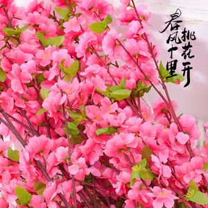 Artificial Cherry Blossom Branches Silk <strong>Spring</strong> Peach Blossom <strong>Flowers</strong> Arrangements for Home <strong>Wedding</strong> Decoration - Product Image 3