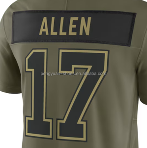 Listo para enviar Love #10 Olive 2025 Salute to Service <span class=keywords><strong>Jersey</strong></span> de fútbol americano cosido de la mejor calidad - Product Image 4