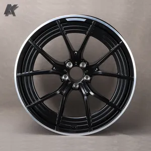 Wangu Side Luxury Sedan Forged Wheels Premium Alloy 16 17 18 19 20 21 22 23 24 Inch Semi Matte Black for Bmw,mercedes Customized