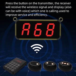Sistema de Llamada Inalámbrico BYHUBYENG, Sistema de Gestión de Colas para Restaurantes, Teclado Inalámbrico para Llamadas Comerciales - Product Image 2