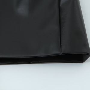 Abbigliamento da donna primavera e autunno 2025 nuova moda in finta pelle <span class=keywords><strong>nera</strong></span> minigonna da donna a vita alta retrò - Product Image 5