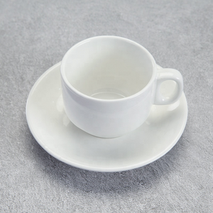 WEIYE Заводская цена мини чашка кофе с блюдцем на заказ белая фарфоровая белая кружка для чая - Product Image 3
