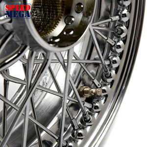 Rueda de alambre cromada con bloqueo central de 16x6 pulgadas, 60 radios, buje de 52 mm, compatible con Jaguar XK, coches deportivos clásicos - Product Image 2