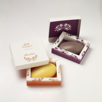 Boîte-cadeau de bouquet de fleurs de rose de savon recyclable design personnalisé boîtes à savon avec fenêtre boîte d'emballage de savon