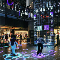 Offre Spéciale d'intérieur centre commercial p3.91 P2.976 écran de carrelage interactif piste de danse led affichage