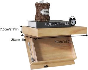 Kệ treo tường đa năng tích hợp ngăn bí mật, kệ gỗ treo tường có ngăn giấu đồ - Product Image 6