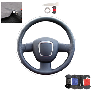<span class=keywords><strong>Funda</strong></span> de Cuero para <span class=keywords><strong>Volante</strong></span> de Coche Universal de 3 Radios, Compatible con <span class=keywords><strong>Audi</strong></span> <span class=keywords><strong>A4</strong></span>/B7/B8/A6/C6 (2004-2011) Q5 (2008-2012) - Product Image 1