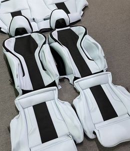 Funda Universal para <span class=keywords><strong>Asiento</strong></span> de <span class=keywords><strong>Coche</strong></span> de PVC Negra y Roja, Impermeable, de Cuero PU, Juego Completo para Audi A6 C7 C6, Funda Protectora - Product Image 4