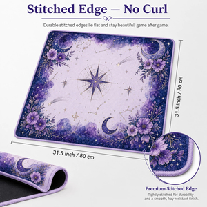 Tapete de Mahjong de Lujo con Diseño Místico de Estrella y Luna Creciente, Tapete de Juego de Neopreno con Reducción de Ruido y Bolsa de Viaje para Regalos - Product Image 5
