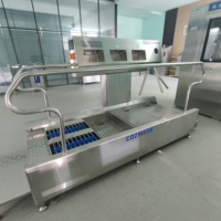 Estación de Higiene con Control de Acceso Obligatorio, Lavamanos de Inducción y Lavador de Botas Motorizado