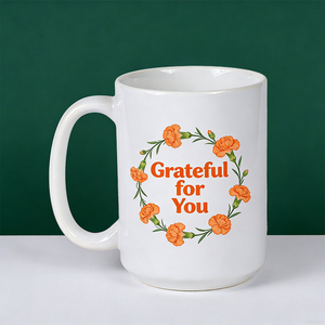Mug en céramique personnalisé « Le Sourire <span class=keywords><strong>de</strong></span> <span class=keywords><strong>Maman</strong></span> » avec motif floral bleu, tasse à café blanche <span class=keywords><strong>de</strong></span> 15 oz, cadeau personnalisé pour la Fête des Mères - Product Image 2