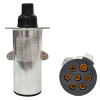 Connecteur de remorque 24V 7 broches pour systèmes de freinage pneumatique, prise et fiche électriques étanches pour camions et remorques à freinage pneumatique