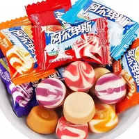Bonbons durs au lait des Alpes multicolores aux saveurs fruitées mélangées 500g en vrac, friandises de mariage en forme de boule, durée de conservation 720 jours/24 mois