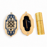 Handgefertigter Mini-Bambus-Räucherstäbchenhalter in Laternenform Bakhoor Oud Brenner für Heimdekoration Geschenk