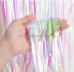 Hunli-telón de fondo de fotografía de varios tamaños para fiesta de niños, cortinas de color dorado brillante para boda - Product Image 5