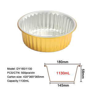 Bán Buôn Giá Tốt Thân Thiện Với Môi Dùng Một Lần Nhôm Lá Bánh Pan Nướng Container Lá Nắp Thực Phẩm Cấp Nhà Hàng Phục Vụ - Product Image 2