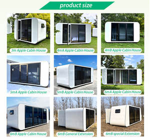 Casa Prefabricada de Acero de 6m, Tipo Cabaña <span class=keywords><strong>Apple</strong></span>, para Oficina, Edificio de Oficinas, Escuela, Apartamento y Espacio de Trabajo de 20 pies - Product Image 4