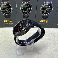 Jam Tangan Pintar 2026 HT53 GPS Kompas Altimeter Layar Bulat 1.46'' dengan Senter Panggilan BT Tahan Air 30M Smartwatch Outdoor Pria