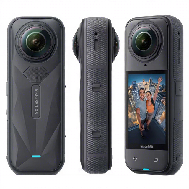 Insta 360 X5 2400mAh 4K Video IP68 Waterproof Panoramic Sports 150 Wide Angle 128GB Action & Sports Bundle with Guards