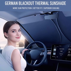 360 <b>Degree</b> Angle Automatic Folding Titanium Silver Coating Promotional Car Windshield Umbrella Sun Protection Retractable Design - Product Image 2