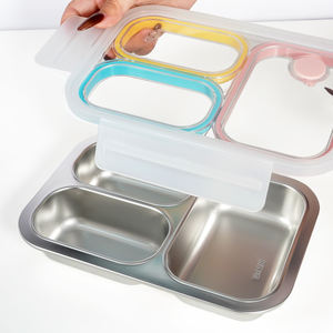 316L Stainless Steel BPA Free Food Grade PP Lid Sealed Three-Compartment <b>Lunch</b> <b>Box</b> Microwavable Dishwasher Safe Work Outdoor - Product Image 6