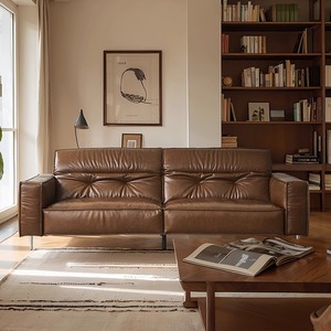 <b>Complete</b> Modern Genuine Leather Living Room <b>Set</b>-Modular Sectional <b>Bed</b> & Comfortable Cloud Couch - Product Image 2