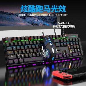 K-Snake Km600 Mechanical <b>Keyboard</b> <b>Mouse</b> Combo 104 Keys Rgb Backlit Wired Gaming Set - Product Image 2