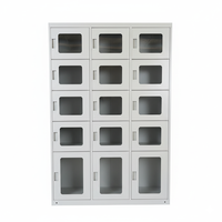 Casier intelligent électronique chauffant pour livraison de repas, armoire de stockage alimentaire transparente, conception durable résistante à la rouille, structure assemblée