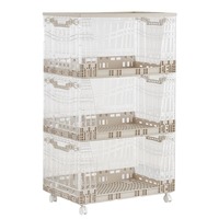 Panier de rangement pliable multifonctionnel en plastique pour chambre à coucher, facile à installer, fabrication en usine, boîte de rangement pliable en gros