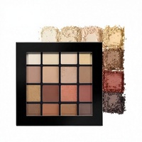 Palette de fards à paupières neutres nude, 16 couleurs, mat, scintillant, haute pigmentation, professionnel, imperméable, longue durée, maquillage naturel quotidien