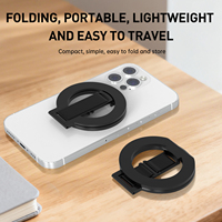 Support de téléphone portable universel pliable à 360° en alliage d'aluminium anti-corrosion avec aimant puissant et design personnalisé