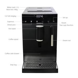 Nouvelle Cafetière Espresso Automatique Noire Italienne Professionnelle et Domestique avec Buse Vapeur pour Latte - Product Image 6