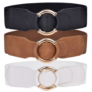 Ceinture élastique personnalisée pour femmes et hommes, ceinture large extensible, ceinture vintage épaisse, ceinture en <span class=keywords><strong>cuir</strong></span> PU - Product Image 1