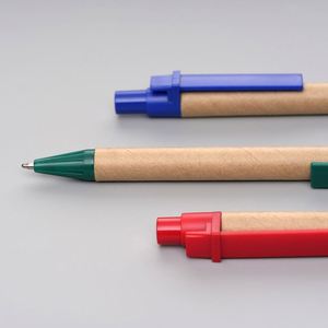 Custom School Office Promotional Stationery Gift <b>Pens</b> Eco-Friendly Kraft Paper Tube <b>Retractable</b> Ballpoint <b>Pens</b> With Plastic Clip - Product Image 3