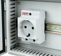 Prise modulaire EU DIN Rail 250V 16A pour boîte de distribution électrique