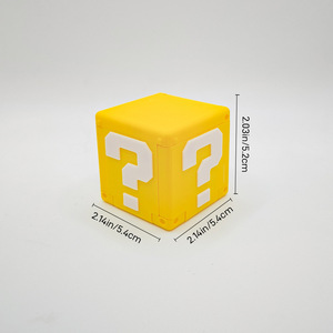 Scatola portaoggetti Mario Question Block da 2,14 pollici, organizer per giocattoli in plastica, regalo decorativo per soggiorno e cucina - Product Image 1