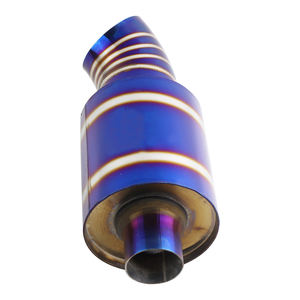 Voiture de course Auto universel silencieux d'échappement silencieux son de basse titane brûlé grand son bidon rond voiture sport tuyaux de queue silencieux - Product Image 4