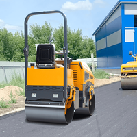 Compacteur vibrant à double roue électrique CE 1500 kg avec moteur EPA, démarrage électrique, Huade Hydraulic, Corée du Sud, Philippines, Algérie