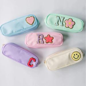 Rts Cổ Nylon Cô Gái Bền Đầy Màu Sắc Đơn Giản Trường Túi Chủ Lưu Trữ <span class=keywords><strong>Pouch</strong></span> Túi Quà Tặng Dễ Thương Bút Đánh Dấu Cổ Điển Mỏng Bút Chì Trường Hợp - Product Image 1