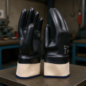Gants de travail de sécurité résistants aux coupures en coton enduit de nitrile taille 9 - Product Image 3